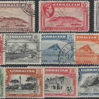 Pictorials, Gibraltar 1938, ½d  - £1, SG  121-31