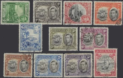 Pictorials, Grenada 1938, ½d - 10/-, SG  152-63