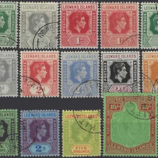 Pictorials, Leeward Islands 1938, ¼d - £1, SG  95-114c