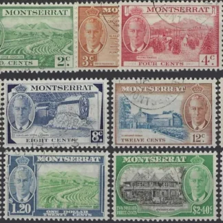 Pictorials, Monserrat 1951, 1c - $4.80, SG  123-35