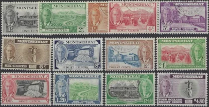 Pictorials, Monserrat 1951, 1c - $4.80, SG  123-35