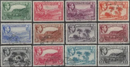 Pictorials, Monserrat 1938, ½d  - £1, SG  101-12