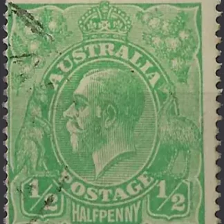 KGV, Australia 1915-23, ½d Single WMK, ACSC 63(1)K