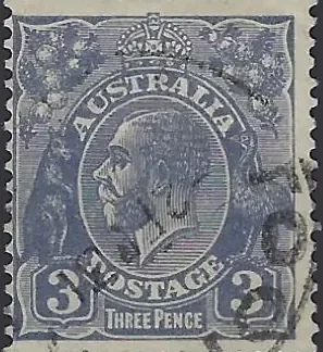 KGV, Australia 1929, 3d SMulti. Perf. 13.5 WMK, ACSC 108g