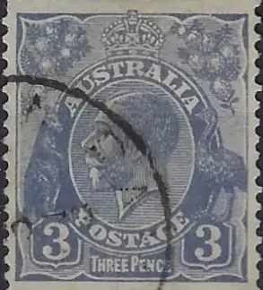 KGV, Australia 1929, 3d SMulti. Perf. 13.5 WMK, ACSC 108n