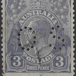 KGV, Australia 1929, 3d SMulti. Perf. 13.5 WMK, ACSC 108f