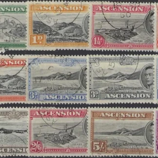 Pictorials, Ascension 1938, ½d-10/-, SG 38-47