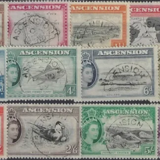 Queen Elizabeth II, Ascension 1956, ½d-10/-, SG 57-69