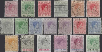 KGVI, Bahamas 1938-52, ½d - £1, SG 149 - 157