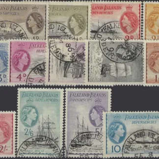 QE II, Falkland Islands 1954 - 62, ½d - £1, SG G26 - 40