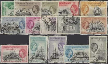 QE II, Falkland Islands 1954 - 62, ½d - £1, SG G26 - 40