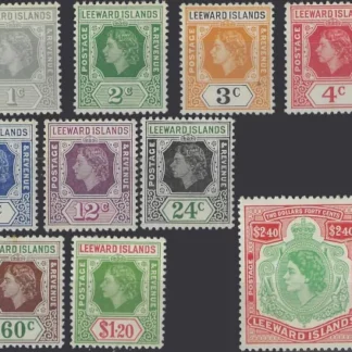 QE II, Leeward Island 1954, ½c - $4.80, SG 126 - 40