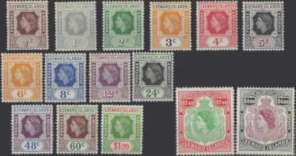 QE II, Leeward Island 1954, ½c - $4.80, SG 126 - 40