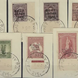 B.C.O.F, Australia 1946-08, ½d-5/-, SG J1-7