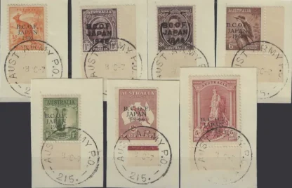 B.C.O.F, Australia 1946-08, ½d-5/-, SG J1-7