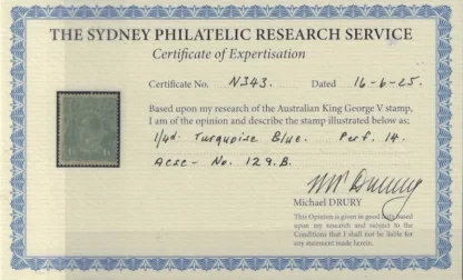 KGV, Australia 1929, 1/-4d Small Multi. Perf. 14 WMK, SG 93 - Image 2