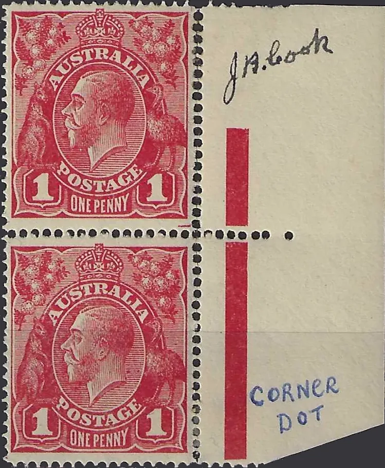 King George V, Australia 1914-16, 1d, ACSC 70A(4)s