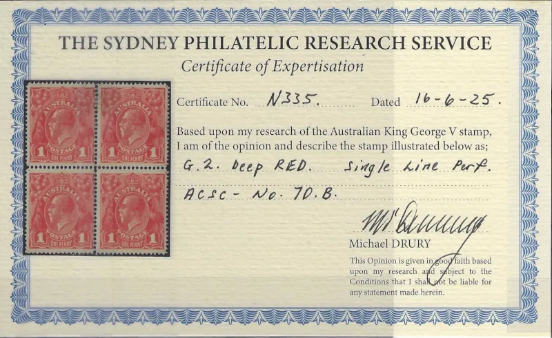 King George V, Australia 1916, 1d, ACSC 70B - Image 2