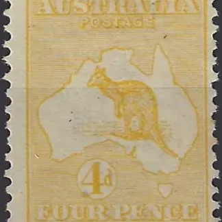 Kangaroo, Australia 1913, 4d, SG  6a, ACSC 15E
