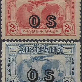 Kingsford Smith Australia 1931, 2d & 3d, SG  0123-4