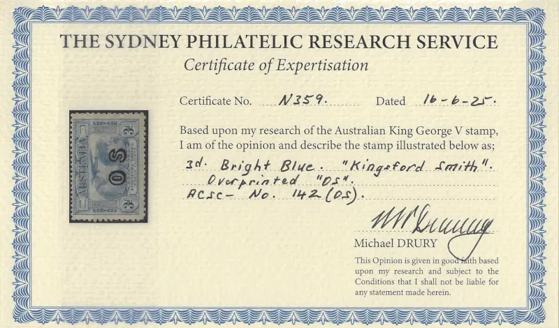 Kingsford Smith Australia 1931, 2d & 3d, SG  0123-4 - Image 3