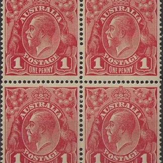 King George V, Australia 1914, 1d, ACSC 71A(l)ic x2