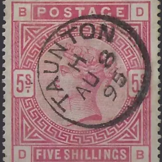 QV, Great Britain 1867, 5/- Maltese Cross WMK, SG 134