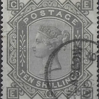 QV, Great Britain 1867, 10/- Large Anchor WMK, SG 135