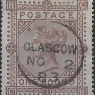 Queen Victoria, Great Britain 1867, £1, SG 136