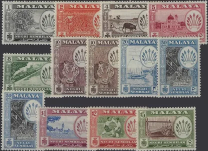 Pictorials, Negri Sembilan 1956-63, 1c - $5, SG 68-79