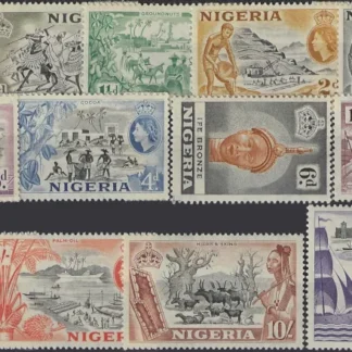 Pictorials, Nigeria 1953-58, ½d - £1, SG 69 - 80