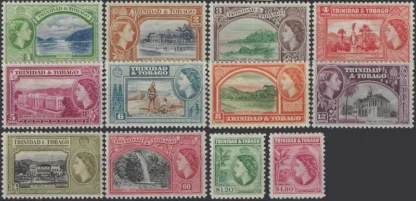 QE II, Trinidad and Tobago 1953-59, 1c - $4.80, SG 267 - 78