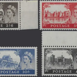 QE II, Great Britain 1955-58, 2/6 - £1, SG 536 - 9