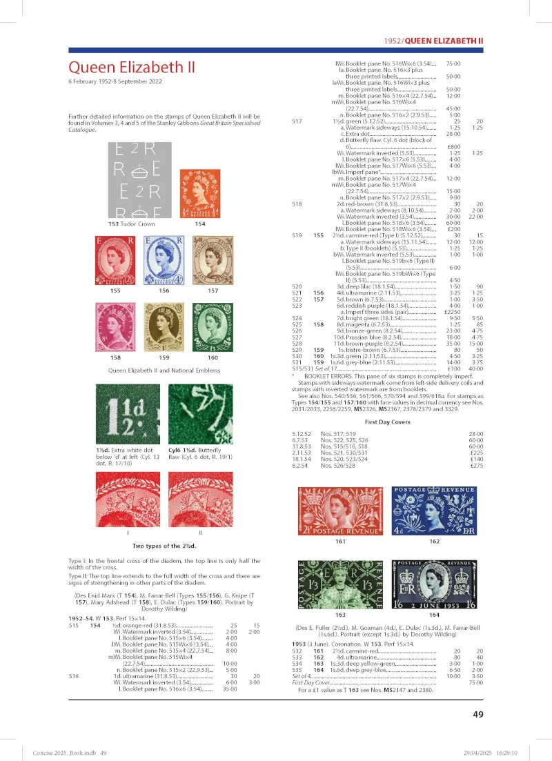Stanley Gibbons Great Britain Concise Stamp Catalogue 2025 - Image 3