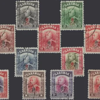 Sir Charles Vyner Brooke, Sarawak 1947, 1c-$5, SG 150-64