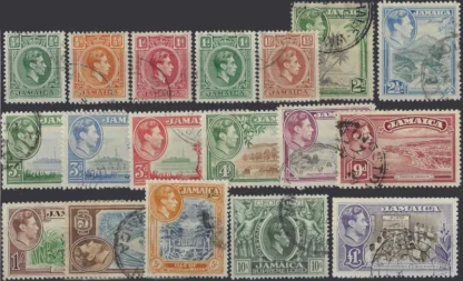 Kind Edward VII, Jamaica 1938, ½d-£1, SG 121-33a