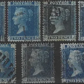 Queen Victoria, Great Britain 1858 - 76, 2d, SG 45 & 47