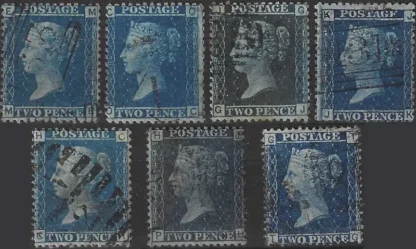 Queen Victoria, Great Britain 1858 - 76, 2d, SG 45 & 47
