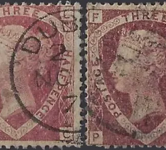Queen Victoria, Great Britain 1870 - 74, 1½d, SG 51, 52