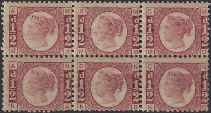 Queen Victoria, Great Britain 1870 - 09, ½d, SG 49