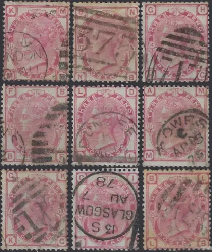 Queen Victoria, GB 1873 - 79, 3d Spray WMK, SG 144