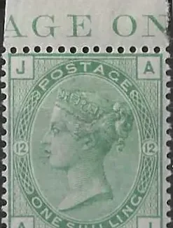 Queen Victoria, Great Britain 1875, 1/- Spray WMK, SG 150