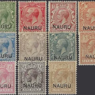 King George V, Nauru 1916 - 23, ½d - 1/-, SG 1 - 12