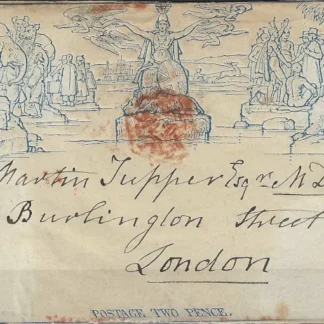 Blue Mulready, CDS, Great Britain 1840, 2d, SG ME4