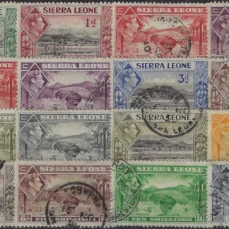 KGVI, Sierra Leone 1938 - 44, ½d - £1, SG 188 - 200