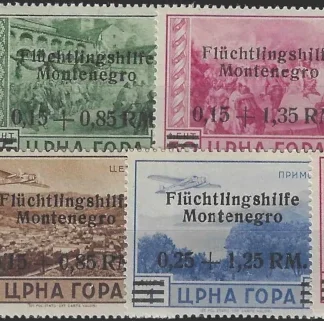 Refugees Fund, Montenegro 1944, SG 95 - 103