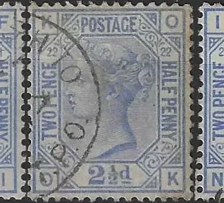 Queen Victoria, Great Britain 1880 - 3, 2½d, SG 157