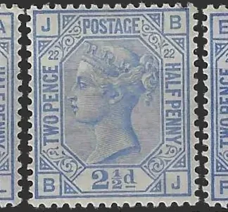 Queen Victoria, Great Britain 1880 - 3, 2½d, SG 157
