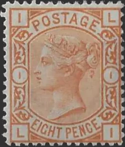 Queen Victoria, Great Britain 1876, 8d, SG 156