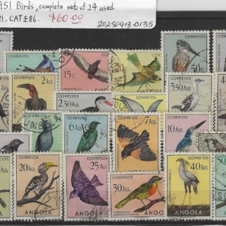 Native Birds, Angola 1951, 5c - 50A, SG 458 - 81